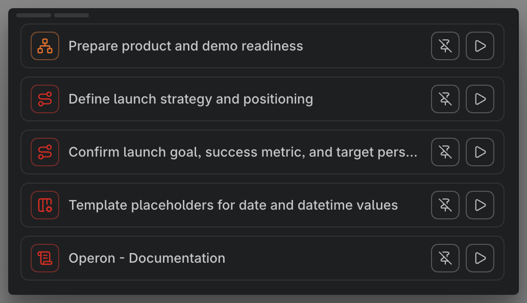MEDIA-DOCS-032-1 - Pinned tasks shown in the side panel