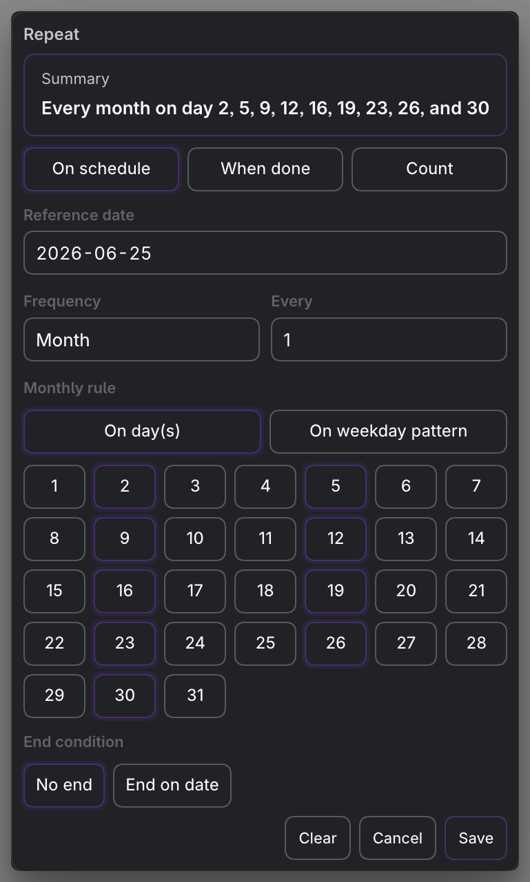MEDIA-DOCS-064-2 - Recurrence picker monthly options