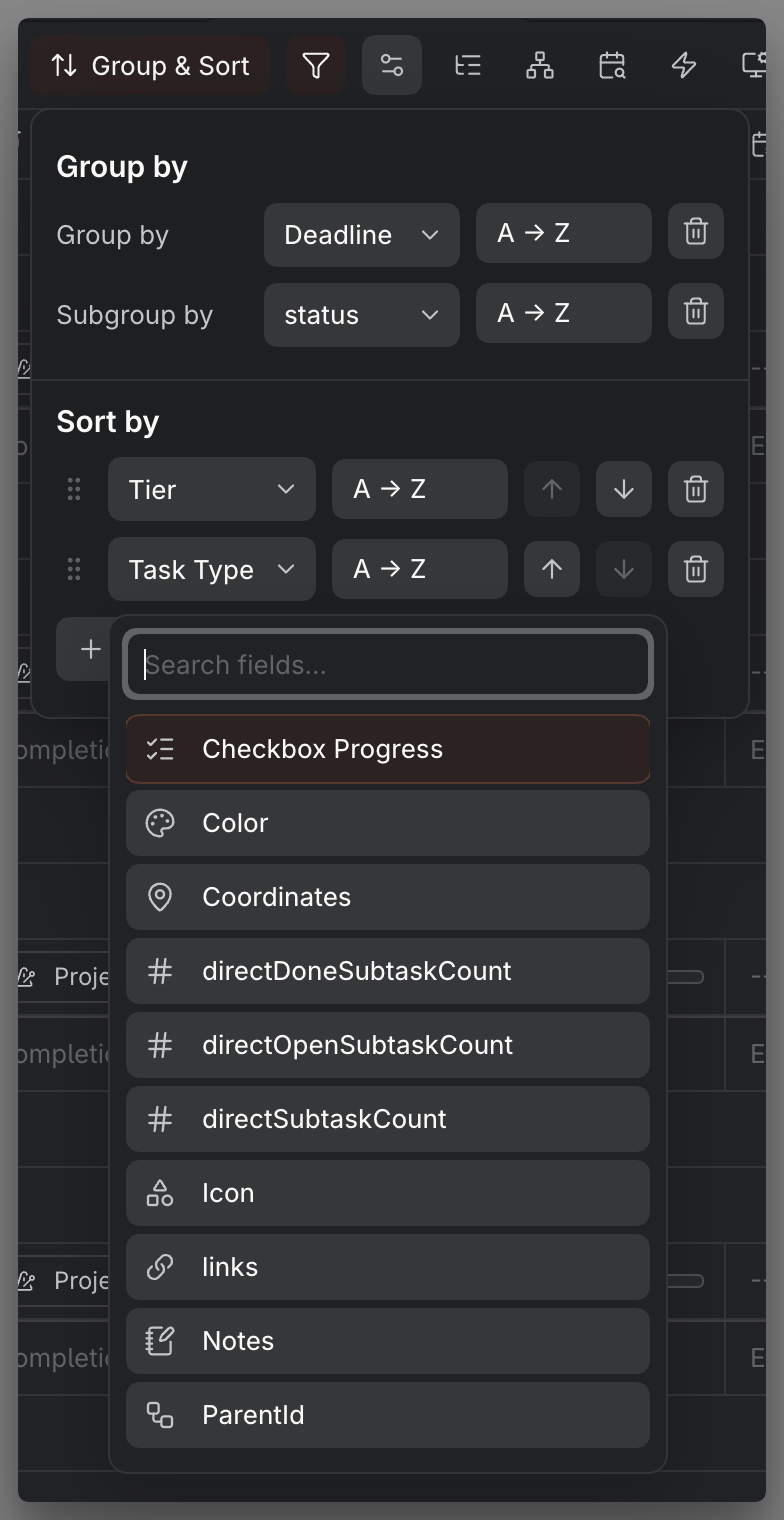 MEDIA-DOCS-107-1 - The Group and Sort popover